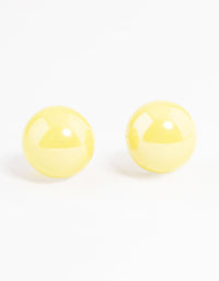 Yellow Shiny Ball Stud Earrings - link has visual effect only