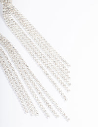 Silver Statement Strand Twist Drop Earrings - link has visual effect only