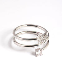 Silver Mini Butterfly Wrap Ring - link has visual effect only