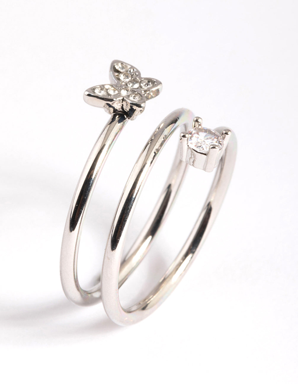 Silver Mini Butterfly Wrap Ring