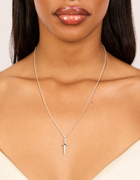 Sterling Silver Dagger Pendant Necklace - link has visual effect only