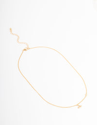 Gold Plated Libra Necklace with Diamante Pendant - link has visual effect only