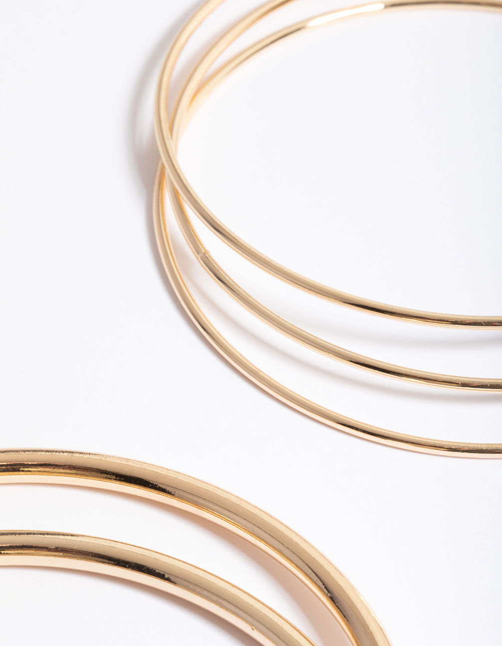 Gold Round Mix Bangle 5-Pack