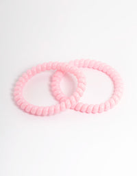 Pink Plastic Narrow Hair Spiral Pack - link has visual effect only