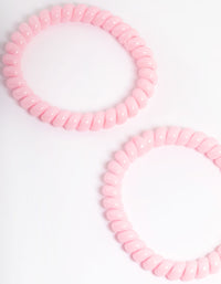 Pink Plastic Narrow Hair Spiral Pack - link has visual effect only