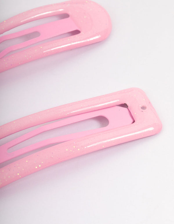 Coated Pink Mixed Bubble Snap Clip Pack