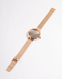 Rose Gold Ombre Sun Ray Mesh Watch - link has visual effect only
