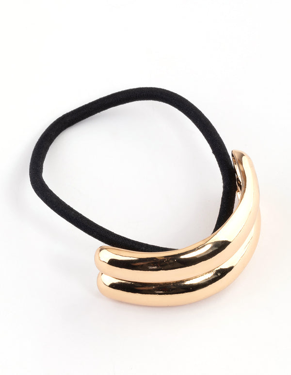 Gold Wrapped Detail Ponytail Accessory