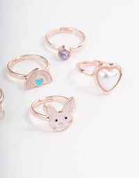 Kids Bunny Bow Ring 6-Pack - link has visual effect only