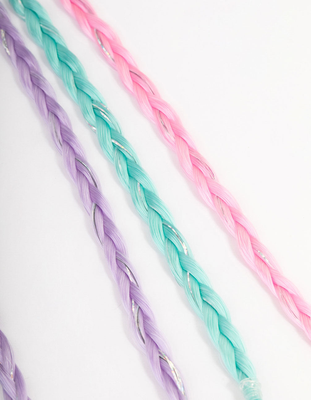 Kids Mixed Metal Faux Hair Bunny Braid Clip