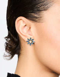 Blue Marquise Daisy Stud Earrings - link has visual effect only