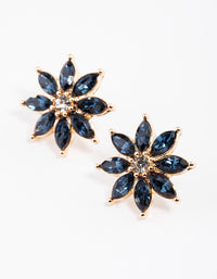 Blue Marquise Daisy Stud Earrings - link has visual effect only