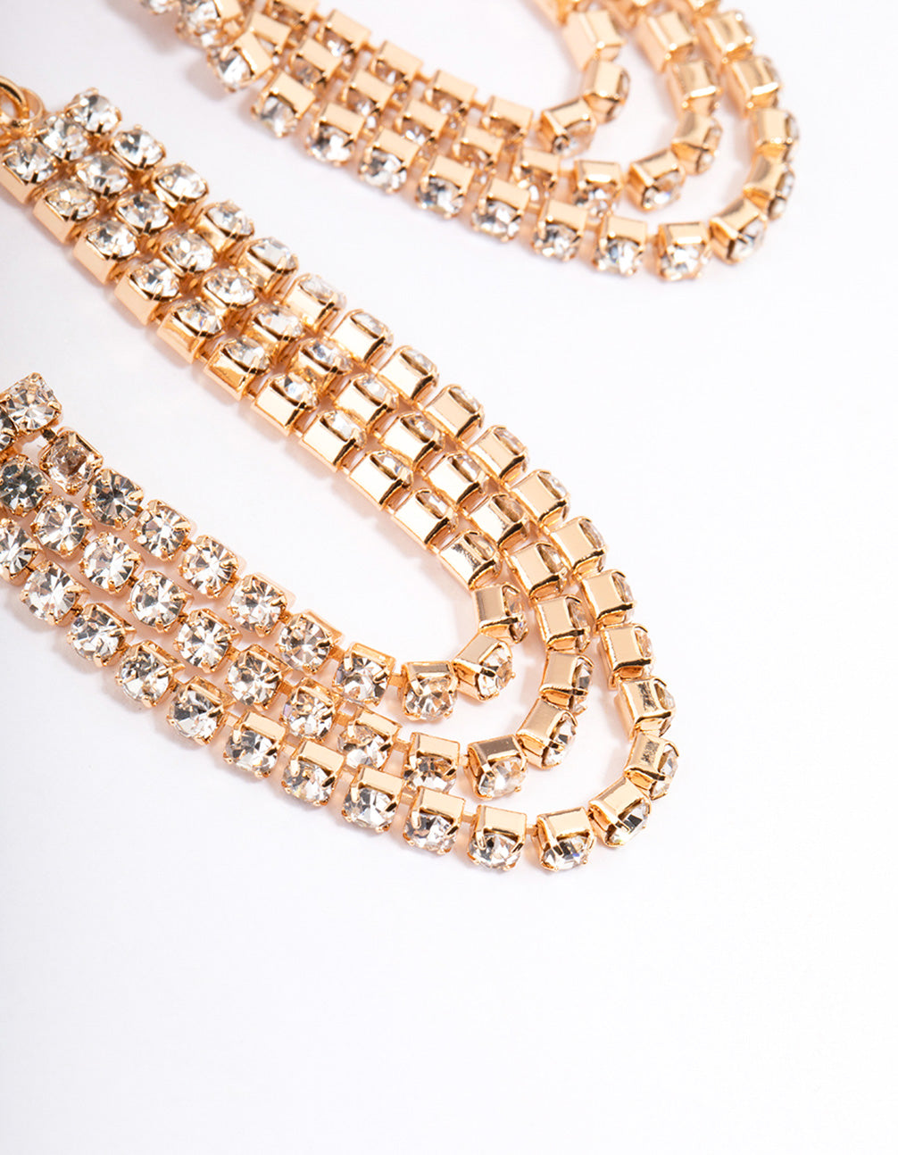 Gold Cupchain Drop Earrings
