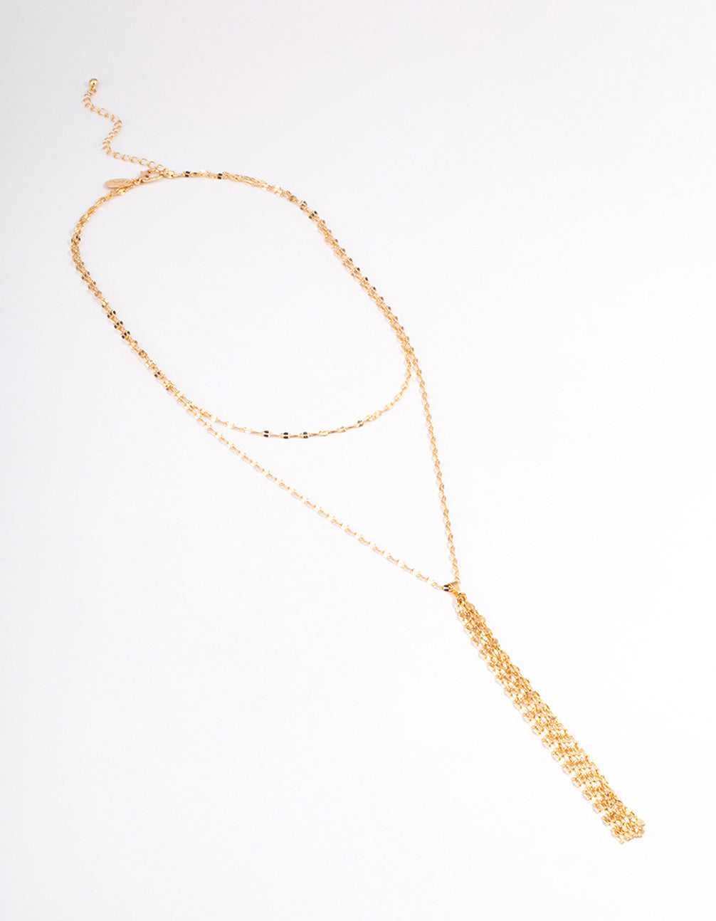 Gold Glistening Tassel Necklace