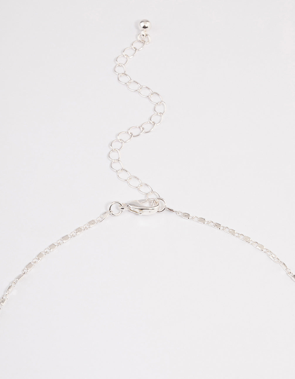 Silver Flat Chain Stick Necklace