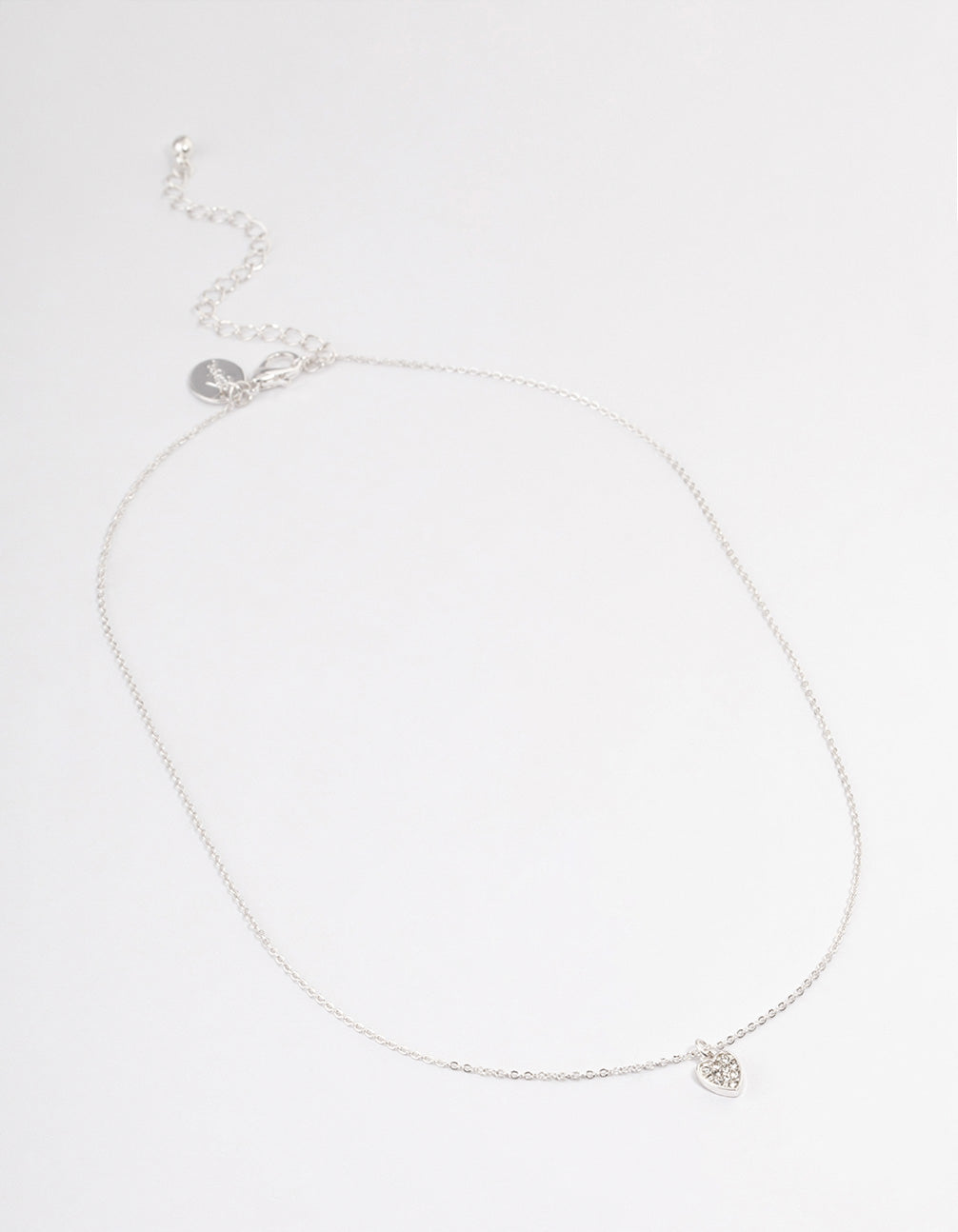 Silver Mini Bling Heart Necklace