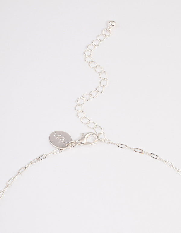 Silver Bling Snake Necklace
