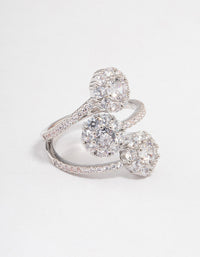 Silver Round Three Tier Ring - link has visual effect only