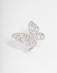 Silver Statement Butterfly Cocktail Ring - link has visual effect only