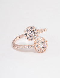 Rose Gold Round Double Wrap Ring - link has visual effect only