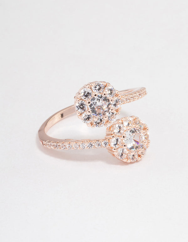 Rose Gold Round Double Wrap Ring