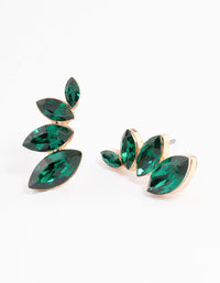 Green Graduated Marquise Stud Earrings - link has visual effect only