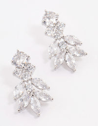 Silver Navette Mini Drop Earrings - link has visual effect only