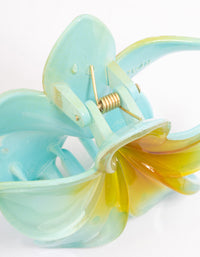 Plastic Blue Ombre Tropical Flower Claw Clip - link has visual effect only