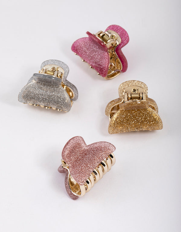 Acrylic Glitter Claw Clip 4-Pack