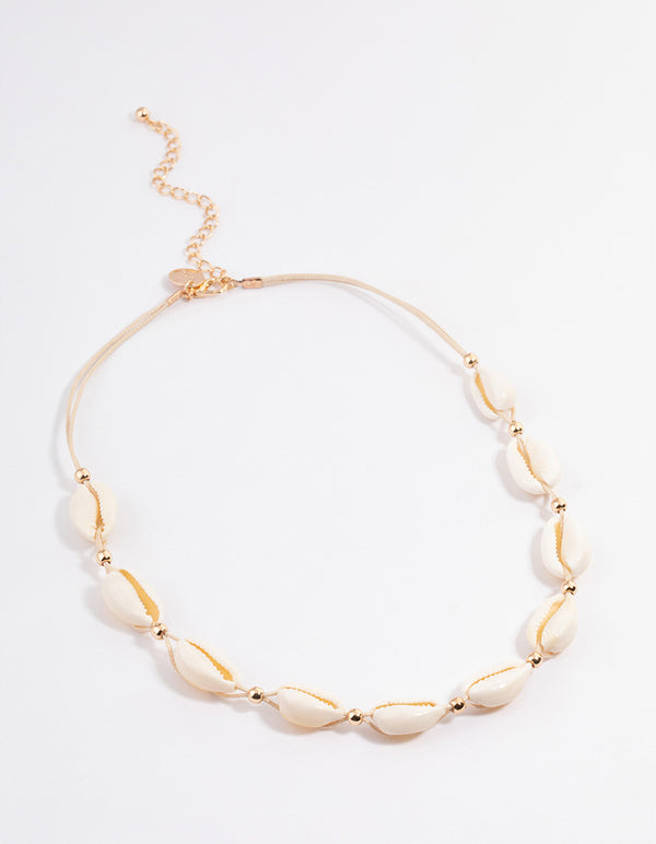 Gold Shell Toggle Choker