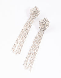 Silver Knot Cupchain Drop Earrings - link has visual effect only