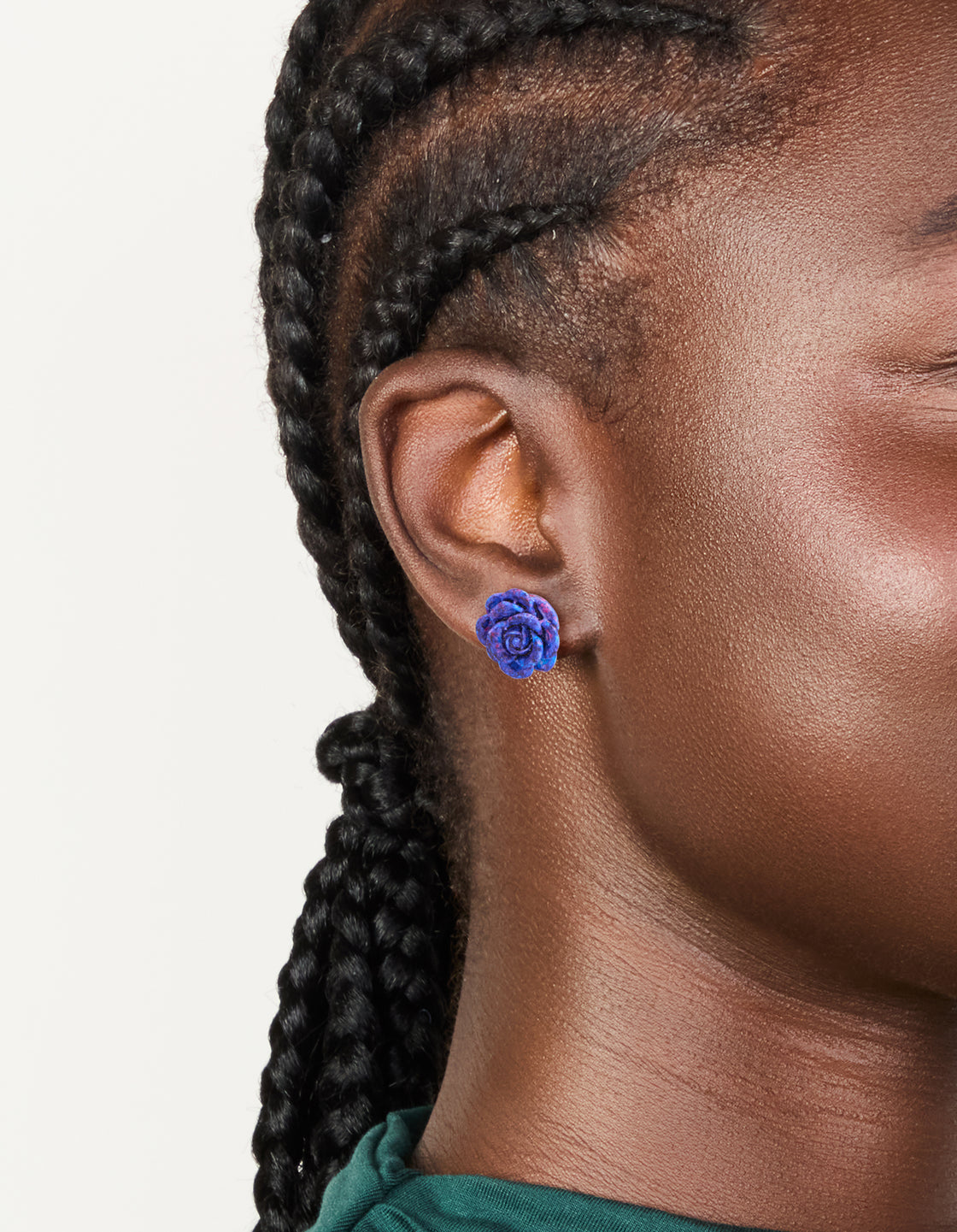 Watercolour Rose Stud Earrings