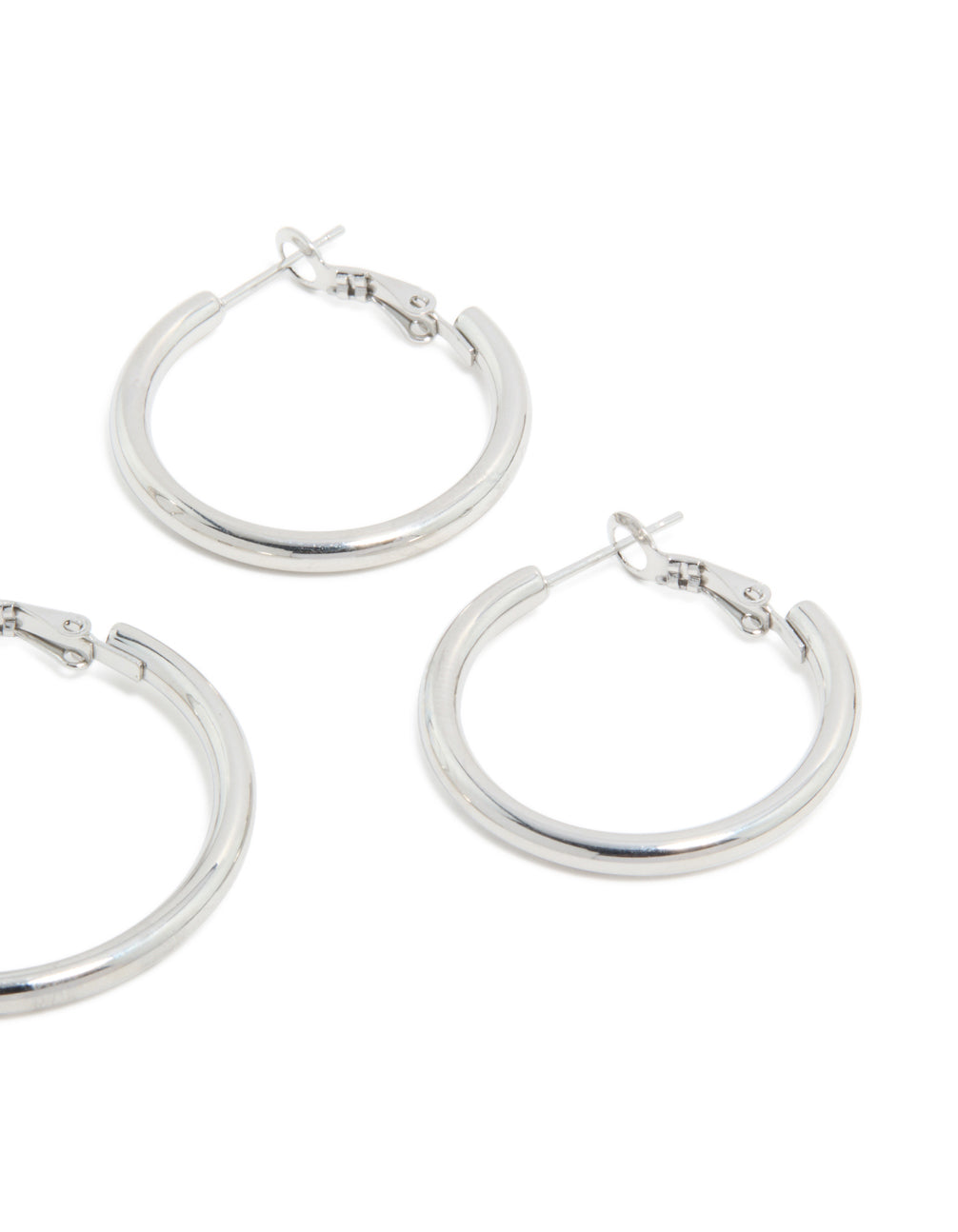 Waterproof Stainless Steel Large Basic Hoop Earrings Pack