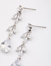 Silver Double Vine Teardrop Earrings - link has visual effect only