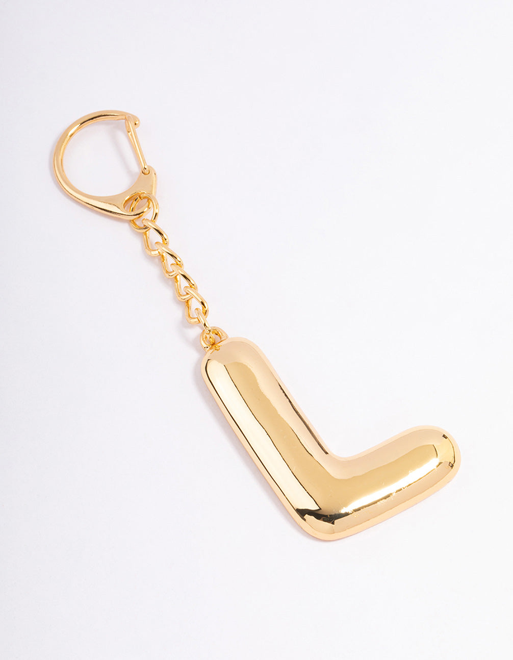 Gold Plated Letter L  Key Chain