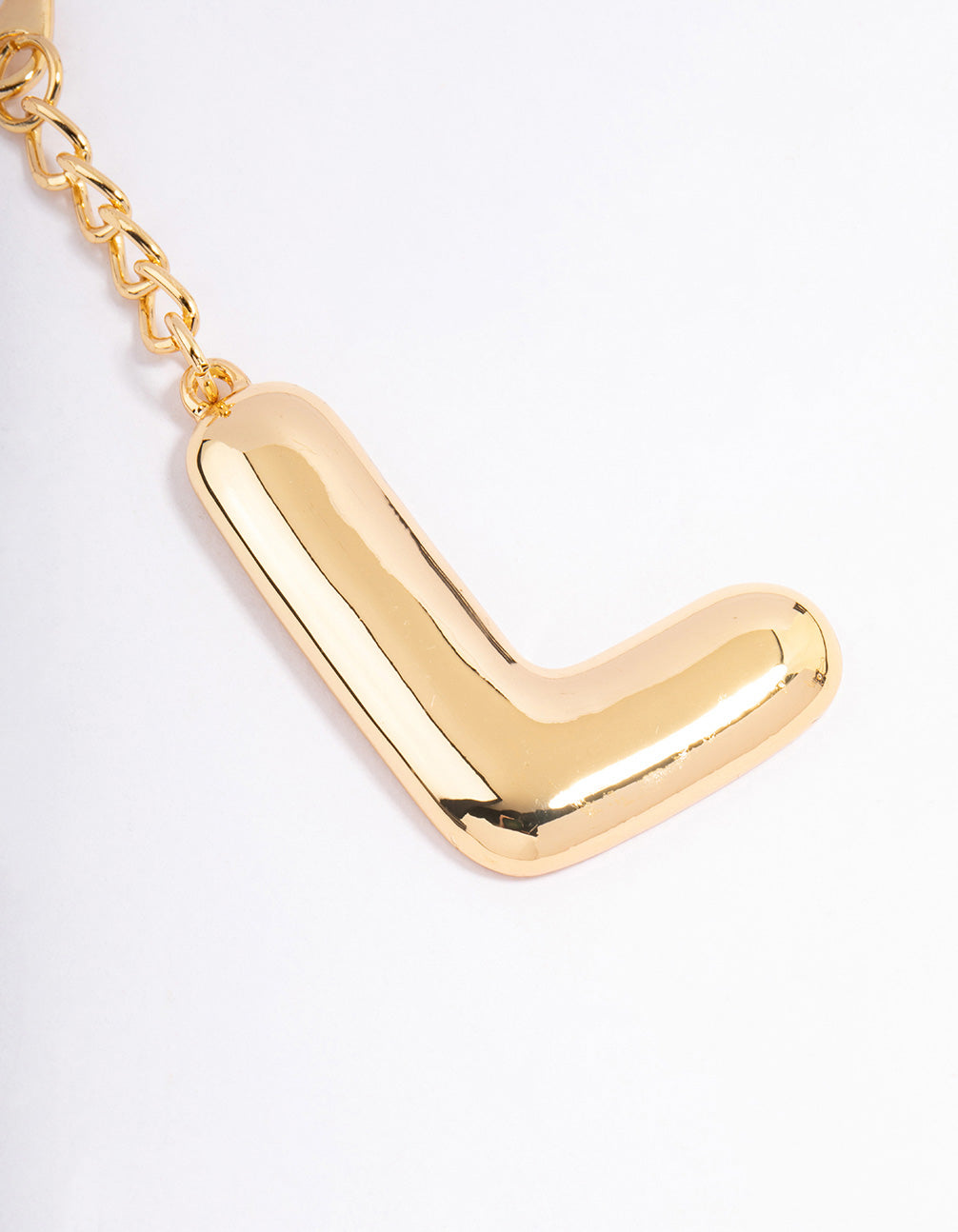 Gold Plated Letter L  Key Chain