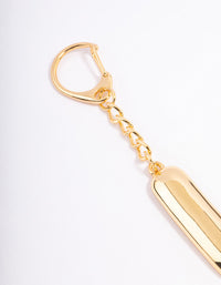 Gold Plated Letter L  Key Chain - link has visual effect only