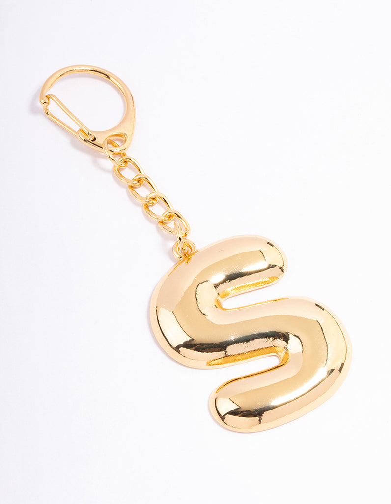 Gold Plated Letter S Key Chain - Lovisa