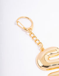 Gold Plated Letter S  Key Chain - link has visual effect only