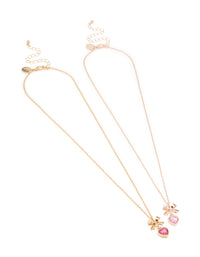 Mixed Metal Heart & Bow Necklace Pack - link has visual effect only