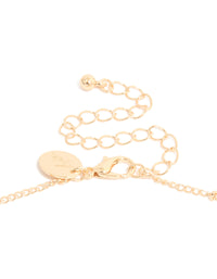 Gold Classic Cross Ball Chain Necklace - link has visual effect only