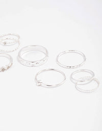Silver Dainty Flower Ring Pack - link has visual effect only