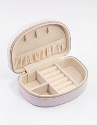 Lilac Faux Leather Half Moon Jewellery Case - link has visual effect only
