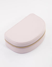 Lilac Faux Leather Half Moon Jewellery Case - link has visual effect only