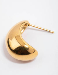 Waterproof Gold Plated Stainless Steel Small Bubble Hoop Earrings - link has visual effect only