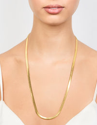 Waterproof Gold Plated Stainless Steel Snake Chain Necklace - link has visual effect only
