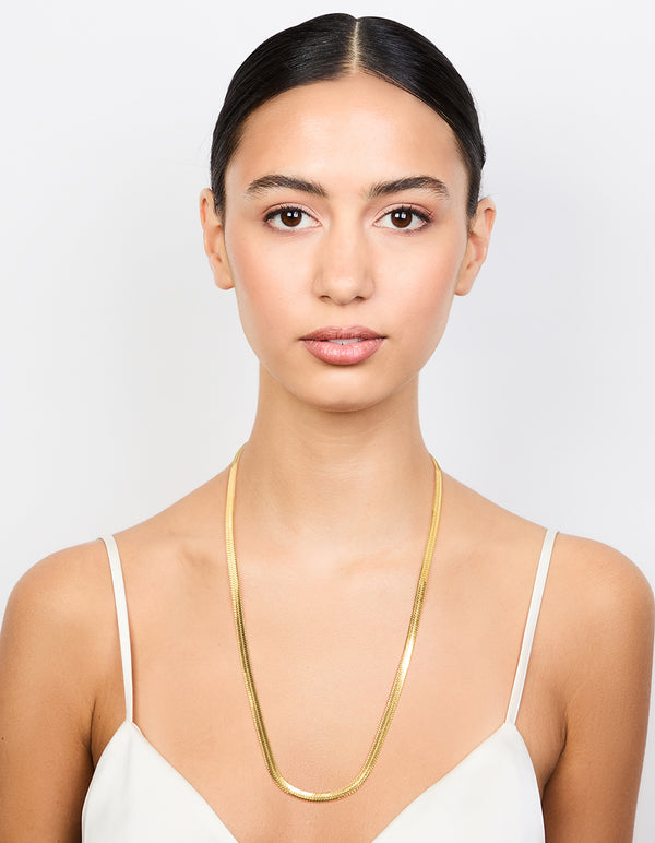 Waterproof Gold Plated Stainless Steel Snake Chain Necklace