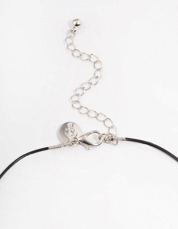 Silver Love Heart Beaded Necklace