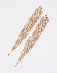 Gold Cup Chain Chandelier Earrings - link has visual effect only