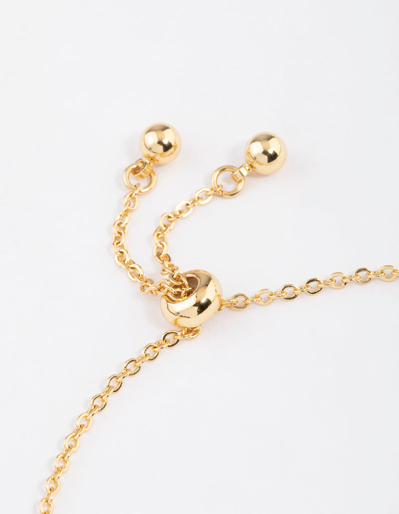 Gold Plated Aries Script Bracelet - Lovisa